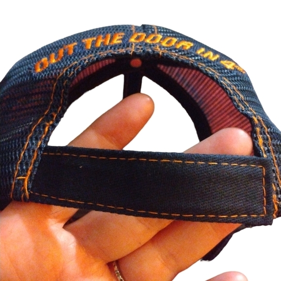 Federated Racing Navy-Yellow Stitch, Snapback Adjustable "Out the Door At 4" Hat - Picture 4 of 10